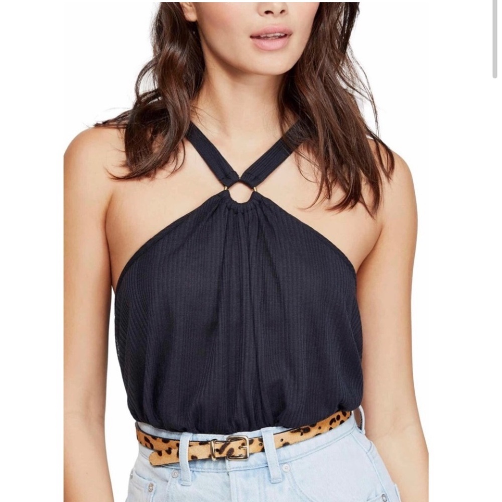 Free People just a fling halter tank